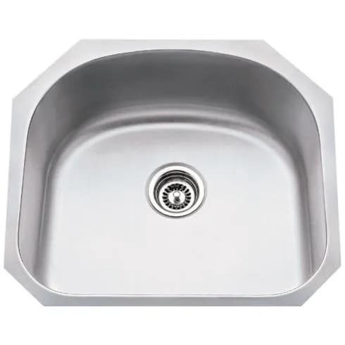 18-Gauge Stainless Steel Large D-Bowl Undermount Sink