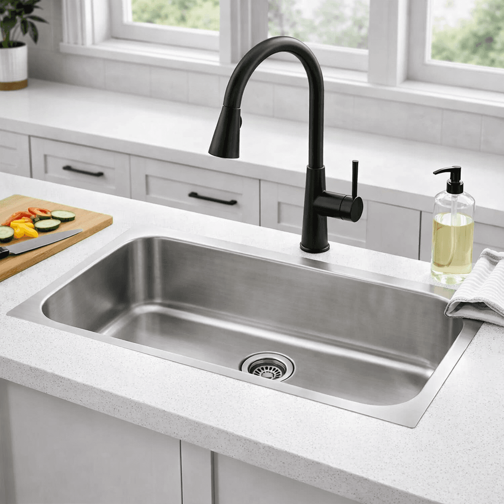 18-Gauge Stainless Steel Rectangular Undermount Sink