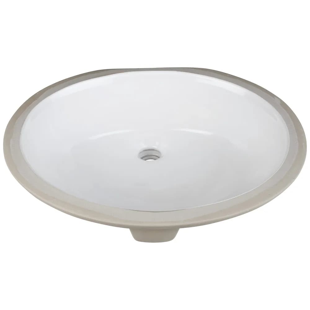 White Large Oval Porcelain Undermount Sink