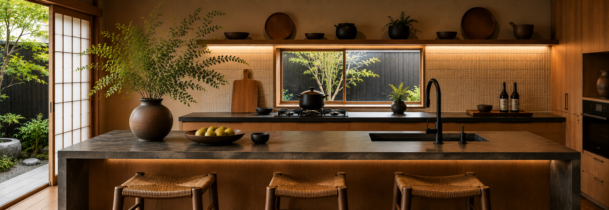 Modern Walnut Kitchens with Handcrafted Cabinet Details